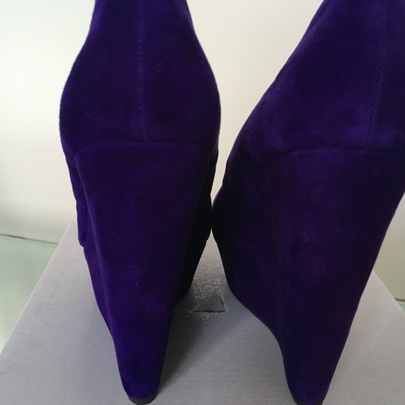 ALDO Purple Suede Platform Wedges Siz 38 BNIB! - Picture 7 of 15